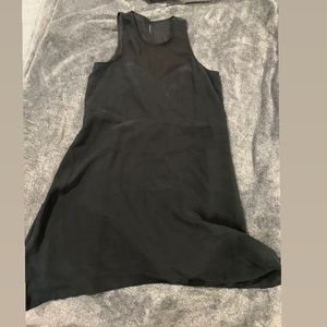 Madewell Black Silk Asymmetrical Hem Dress size XS